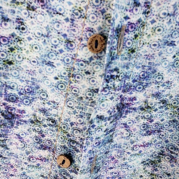 Signum Germany Button-Up Shirt Modern Fit Long Sleeve Abstract Woven size 2XL - Picture 7 of 9
